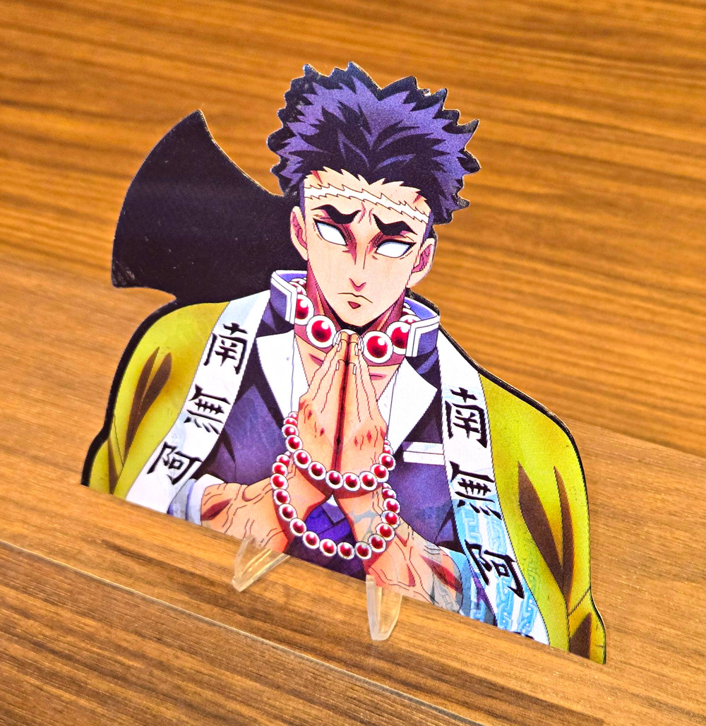 Demon Slayer Gyomei Himejima 3D Motion Lenticular Car Laptop Sticker Decal